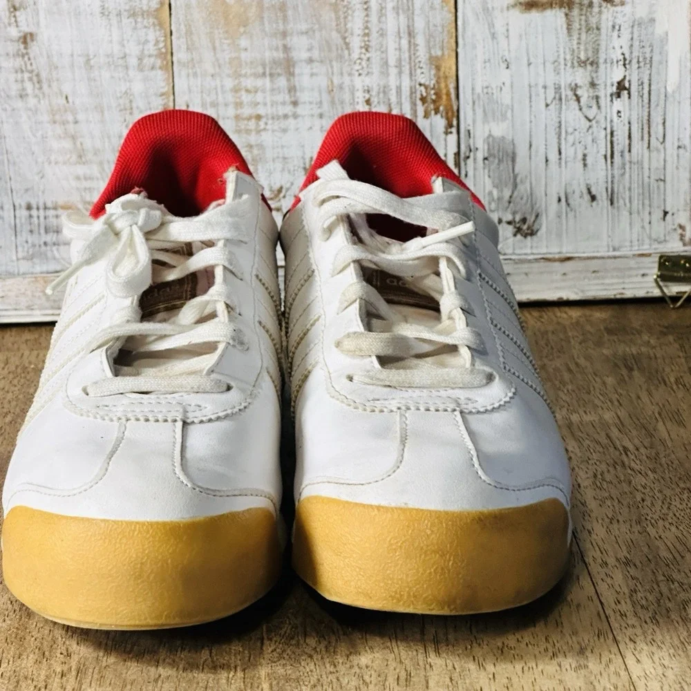 Vintage Adidas Orion Low White Tan Red Trim Running Shoe Size‎ 5.5
